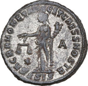 reverse: Diocletian (284-305).. AE Follis, 301 AD. Siscia mint