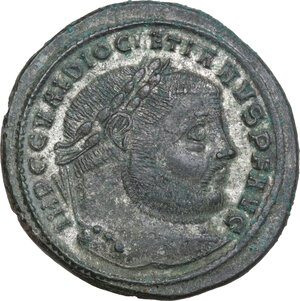 obverse: Diocletian (284-305).. AE Follis, Thessalonica mint, 300-301