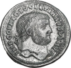obverse: Diocletian (284-305).. AE Follis, Cyzicus mint, 297-299