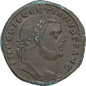 obverse: Diocletian (284-305).. AE Follis, Alexandria mint, c. 300 AD