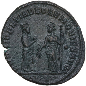 reverse: Maximian (286-310).. AE Follis, Ticinum mint, 305 AD