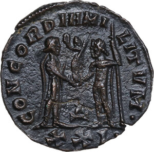 reverse: Maximian (286-310).. AE Antoninianus, Cyzicus mint, 293 AD