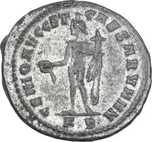 reverse: Constantius I Chlorus as Caesar (293-305).. AE Follis, Cyzicus mint, 297-299