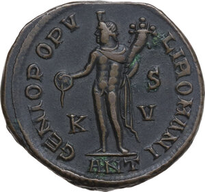 reverse: Constantius I Chlorus as Caesar (293-305).. AE Follis, 300-301. Antiochia mint