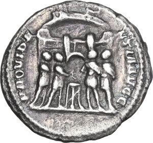 reverse: Galerius as Caesar (293-305).. AR 18 mm, Rome mint, 294 AD