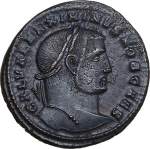 obverse: Maximinus II as Caesar (305-308).. AE Follis , Heraclea mint, 308-309