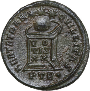 reverse: Constantine I (307-337).. AE 18 mm, Trier mint, 322 AD