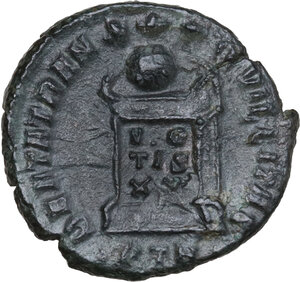 reverse: Crispus as Caesar (317-326).. AE 18 mm, Trier mint, 321 AD