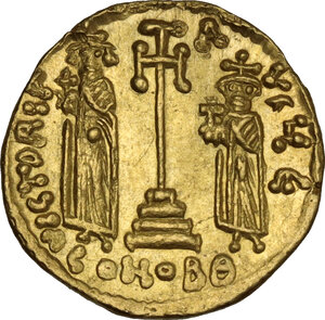 reverse: Constans II (641-668).. AV Solidus, Constantinople mint, c. 661- 663 AD