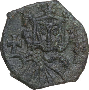 reverse: Leo V the Armenian, with Constantine (813-820). AE Follis. Syracuse mint, c. 814-815