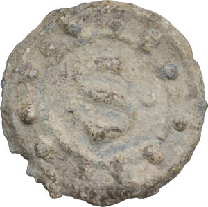 obverse: Leads from Ancient and Medieval World.. PB Tessera. Medieval period, c. 10th-12th centuries AD