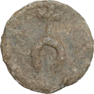 obverse: Leads from Ancient and Medieval World.. PB Tessera. Medieval period, c. 10th-12th centuries AD