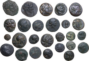 obverse: Greek World.. Multiple lot of twenty six (26) unclassified AE Greek coins