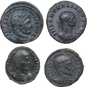 obverse: The Roman Empire.. Multiple lot of four (4) AE unclassified Late Antique coins