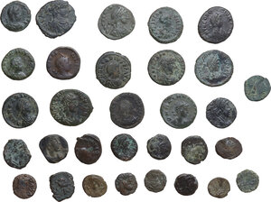 obverse: The Roman Empire.. Multiple lot of thirty one (31) unclassified AE Late Antique Roman coins