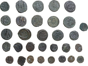 reverse: The Roman Empire.. Multiple lot of thirty one (31) unclassified AE Late Antique Roman coins