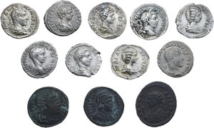 obverse: The Roman Empire.. Multiple lot of twelve (12) unclassified AR/BI coins