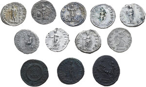 reverse: The Roman Empire.. Multiple lot of twelve (12) unclassified AR/BI coins
