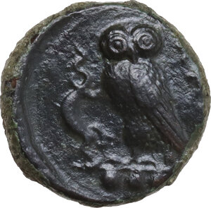 reverse: Kamarina. AE Tetras or Trionkion, c. 410-405 BC