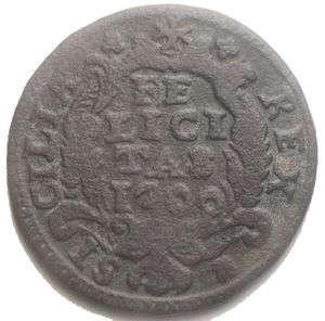 reverse: Zecche Italiane. Palermo. Carlo II (1665-1700). Grano 1700. Sp. 84. MIR 497/3. AE. g.4.61