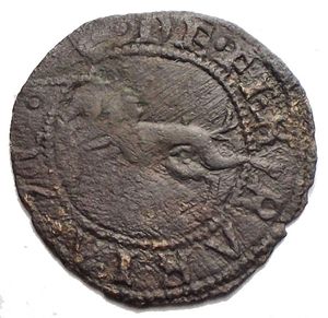 obverse: Zecche Italiane. Ferrara. Ercole I d Este (1471-1505). Quattrino con liocorno. B.779. gr. 0.51 RR. MI. 