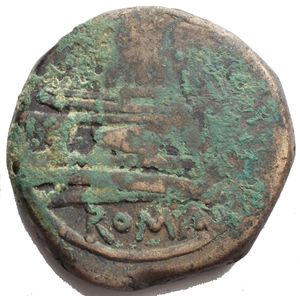 reverse: Roman Republic, As, 211-206 BC, 34.64 g, 34.36 mm