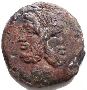 obverse: L. Tituri L.f. Sabinus. As 89, Æ 14.12 g. 28.5 mm. Laureate head of Janus. Rev. L·TITVRI .... Prow r.; before, mark of value and in exergue, SABINVS. Brown patina 