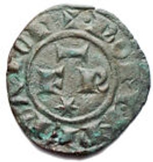 obverse: House of Hohenstaufen (1194-1268), Frederick II (King of Sicily, 1198–1250; King of Germany, 1212-1220; Emperor, 1220-1250), Denaro, Messina or Brindisi, 1247-1248; BI (g 0,77; mm 16,1 x 17,4); + ROM IPERATOR, in field, FR; above horizontal segment, below, star, Rv. + R IERSL’ ET SICIL’, celtic cross. Spahr 143; MEC XIV, 565-566; Travaini 44. Green patina. Good Very Fine.