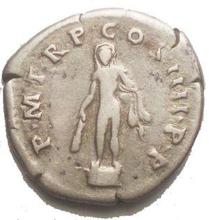 reverse: TRAJAN. 98-117 AD. AR Denarius (19.9mm, 3.15 gm). Struck 101-102 AD. IMP CAES NERVA TRAIAN AVG GERM, laureate bust right / P M TR P COS IIII P P Hercules standing facing, on low base. Rif RIC II 49 var. 