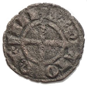 reverse: Brindisi Federico II (1198-1250) Denaro del 1239. D/ Testa coronata frontale di Federico. R/ Croce. Sp.121. MI, 0.45 g