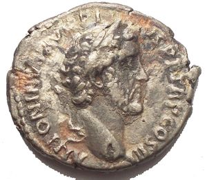 obverse: Antoninus Pius, with Marcus Aurelius as Caesar. AD 138-161. AR Denarius (17,7mm, 2.54 g). Rome mint. Struck AD 140. Laureate head of Pius right / Bare head of Aurelius right. RIC III 417a (Antoninus Pius); RSC 15. Good VF, lightly toned