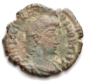 obverse: Constantius Gallus Caesar 351-354. AE - Reduiz. Maiorina 19mm. 2,73g,  D N FL CL CONSTANTIVS NOB CAES / FEL TEMP - REPARATIO Römischer Infanterist ersticht gestürzten Reiter