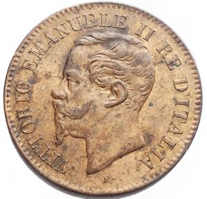 reverse: Savoia - Vittorio Emanuele II. 1861-1878. 2 Centesimi 1867 T. SPL. R.