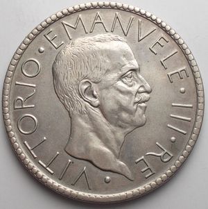reverse: Casa Savoia Vittorio Emanuele III 20 lire 1928 Littore 