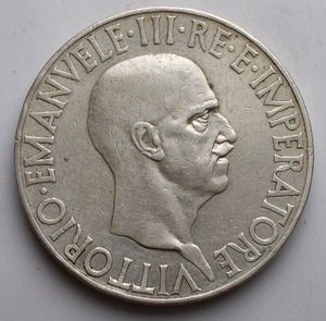 reverse: 10 lire 1936 Ag Vittorio Emanuele III