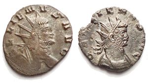 obverse: Gallieno. 253-268. Lotto di 2 antoniniani
