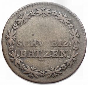 obverse: Svizzera. 1 Batzen 1820