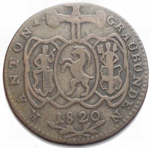 reverse: Svizzera. 1 Batzen 1820