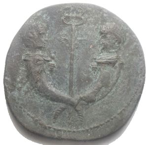 obverse: Al tipo di Nero e Druso Ae g 26,7 mm 33,01 x 33,6