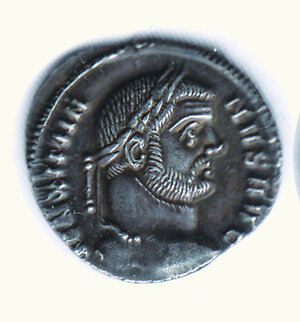 obverse: MASSIMIANO (286-310) - Argenteo; D/ Busto imperatore; R/ Tetrarchi che sacrificano.