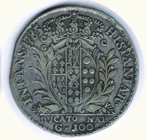 reverse: NAPOLI - Ferdinando IV - Ducato da 100 Gr. 1785.
