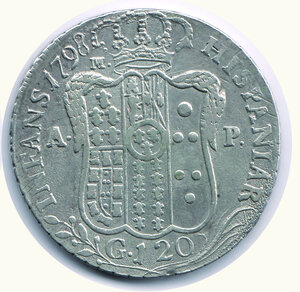 reverse: NAPOLI - Ferdinando IV - Piastra da 120 Gr. 1798.