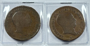 obverse: NAPOLI - Francesco I - 10 Tornesi 1825 2 monete
