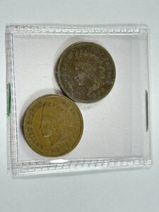 obverse: STATI UNITI - Cent 1887 e 1889 - 2 monete.