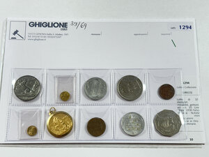 obverse: Lotto di 10 monetet, medaglie, gettoni ed un 10 Lire