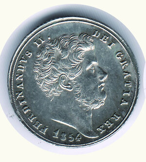 obverse: NAPOLI - Ferdinando II - Tarì da 20 Gr. 1854 - Piccola mancanza da conio tra i capelli.