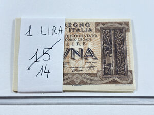obverse: REGNO D ITALIA - Lire 14/11/1939 - 14 biglietti
