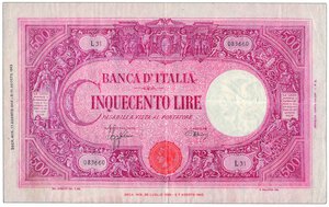 obverse: REPUBBLICA SOCIALE ITALIANA - 500 Lire