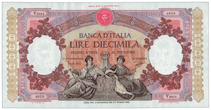 obverse: REPUBBLICA ITALIANA - 10.000 Lire 
