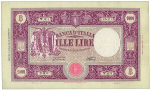 obverse: REPUBBLICA ITALIANA - 1.000 Lire